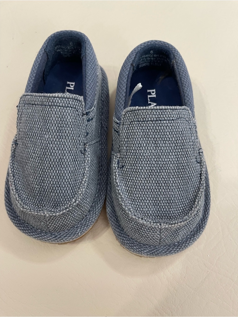 The Childrens Place Toddler Boys Slip On Loafer Shoes blue Woven Size Toddler 6